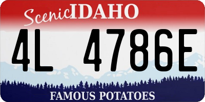 ID license plate 4L4786E
