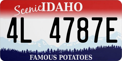 ID license plate 4L4787E