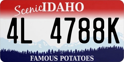 ID license plate 4L4788K