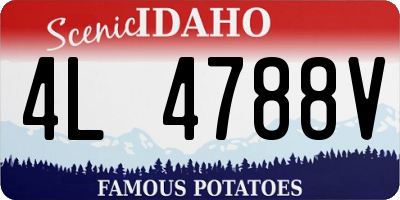 ID license plate 4L4788V
