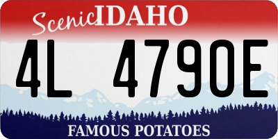 ID license plate 4L4790E