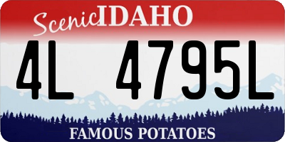ID license plate 4L4795L