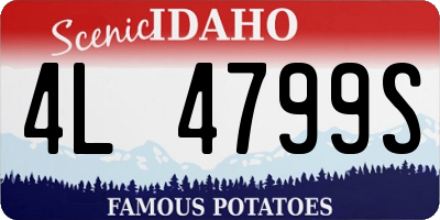 ID license plate 4L4799S
