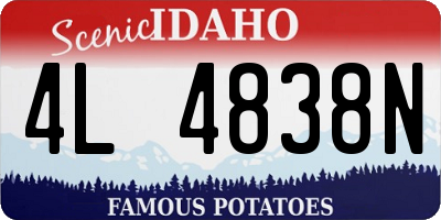 ID license plate 4L4838N
