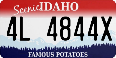 ID license plate 4L4844X