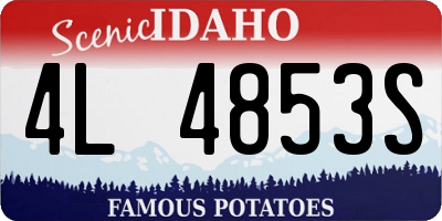 ID license plate 4L4853S
