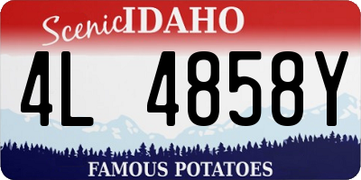 ID license plate 4L4858Y