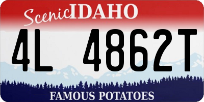 ID license plate 4L4862T