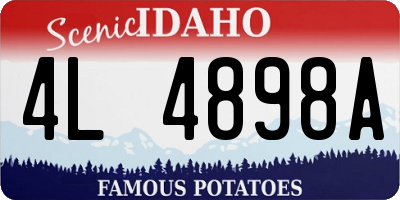 ID license plate 4L4898A