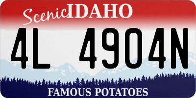 ID license plate 4L4904N
