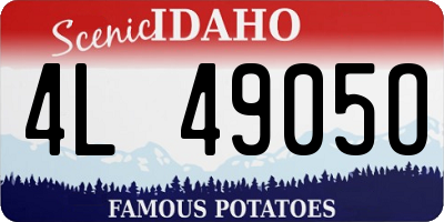 ID license plate 4L4905O