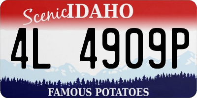ID license plate 4L4909P