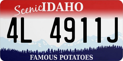 ID license plate 4L4911J