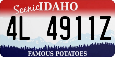 ID license plate 4L4911Z