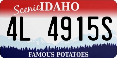 ID license plate 4L4915S