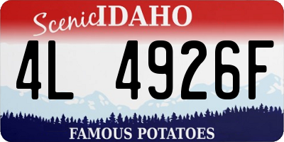 ID license plate 4L4926F
