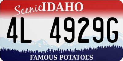 ID license plate 4L4929G