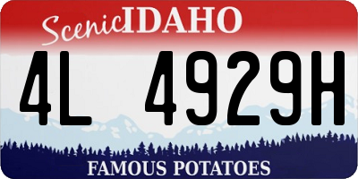 ID license plate 4L4929H