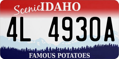 ID license plate 4L4930A