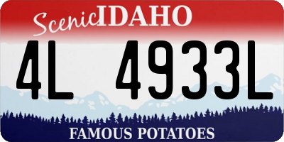 ID license plate 4L4933L