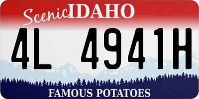 ID license plate 4L4941H