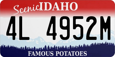 ID license plate 4L4952M