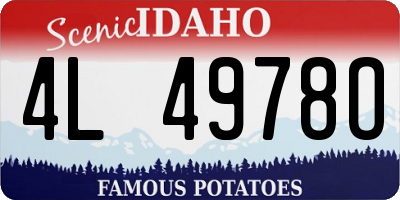 ID license plate 4L4978O