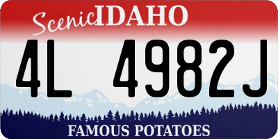 ID license plate 4L4982J