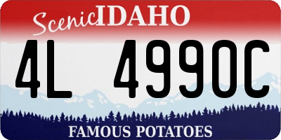 ID license plate 4L4990C