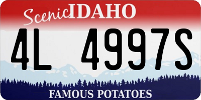 ID license plate 4L4997S