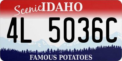 ID license plate 4L5036C