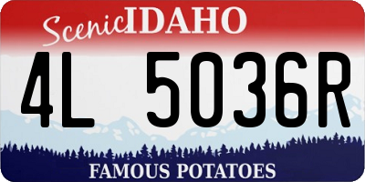 ID license plate 4L5036R