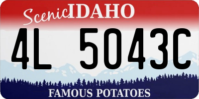 ID license plate 4L5043C