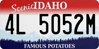 ID license plate 4L5052M