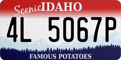 ID license plate 4L5067P