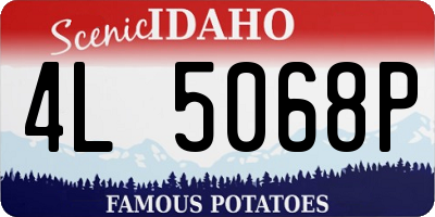 ID license plate 4L5068P