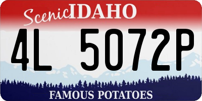ID license plate 4L5072P