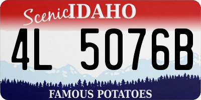 ID license plate 4L5076B
