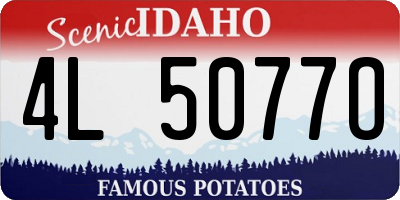 ID license plate 4L5077O