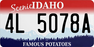 ID license plate 4L5078A