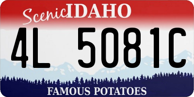 ID license plate 4L5081C