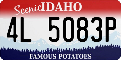 ID license plate 4L5083P