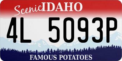 ID license plate 4L5093P
