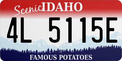 ID license plate 4L5115E