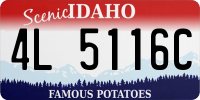 ID license plate 4L5116C