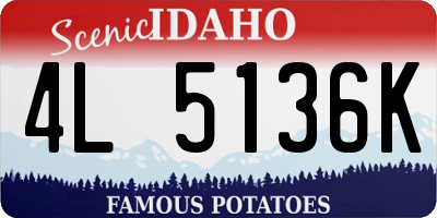 ID license plate 4L5136K