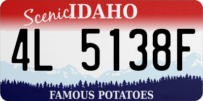 ID license plate 4L5138F