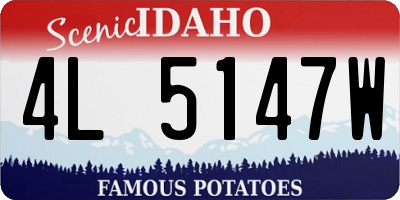 ID license plate 4L5147W