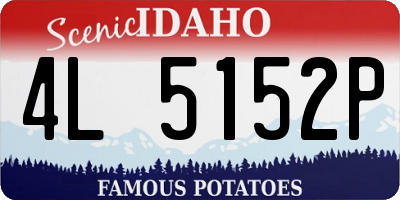 ID license plate 4L5152P