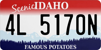 ID license plate 4L5170N